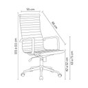 Ver imagem 2 de Cadeira Escritório Presidente Office Esteirinha Corino Alta