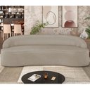 Ver imagem 2 de Sofá 3 Lugares Curvo Sala de Estar Living Lótus D02 Corano Bege 180 cm C-26 - Lyam Lyam Decor