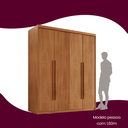 Ver imagem 6 de Guarda Roupa Solteiro 4 Portas 2 Gavetas MDF Veracruz Marrom/Marromle