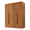 Ver imagem 3 de Guarda Roupa Solteiro 4 Portas 2 Gavetas MDF Veracruz Marrom/Marromle