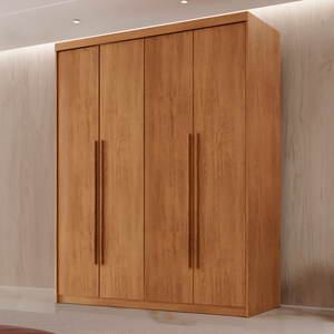 Guarda Roupa Solteiro 4 Portas 2 Gavetas MDF Veracruz