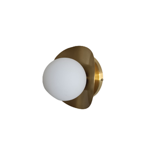 Arandela Parede Bola 10cm Vidro Aluminio Não Enferruja