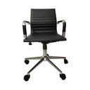 Ver imagem 4 de Cadeira Escritório Diretor Office Esteirinha Corino Preto