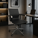 Ver imagem 1 de Cadeira Escritório Diretor Office Esteirinha Corino Preto
