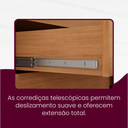 Ver mais imagens de Guarda Roupa Solteiro 4 Portas 2 Gavetas MDF Veracruz Off White/Marromle