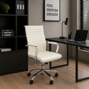 Ver imagem 1 de Cadeira Escritório Diretor Office com Rodízio Esteirinha Confort Branco