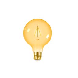 Lâmpada De Led Filamento Vintage Globo G95 3w Bivolt Âmbar Luz Branco Quente 3000K Taschibra - 1 Lâmpada De Led Filamento Vintage Globo G95 3w Bivolt Âmbar Luz Branco Quente 3000K Taschibra - 1