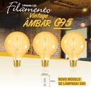 Ver imagem 2 de Lâmpada De Led Filamento Vintage Globo G95 3w Bivolt Âmbar Luz Branco Quente 3000K Taschibra