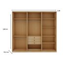 Ver imagem 1 de Guarda Roupa Roupeiro 238cm com 6 Portas e 3 Gavetas Nero 2064 Genialflex