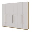 Ver imagem 2 de Guarda Roupa Roupeiro 238cm com 6 Portas e 3 Gavetas Nero 2064 Genialflex