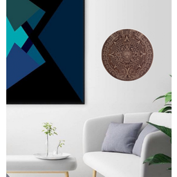 Calendário Asteca Decorativo Em Mdf 30 Cm Natural - 3