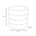 Ver imagem 4 de Puff Decorativo Redondo Mid Bouclê Off White - Casaepoltrona