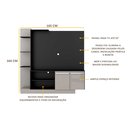 Ver imagem 3 de Estante Tv 55" e 2 Portas Denver Multimóveis V2473