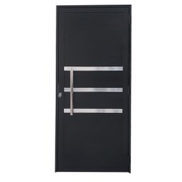 Porta Lambril de Alumínio 210 x 80cm com Puxador e Friso Linha Veneza Lado Direito - 3