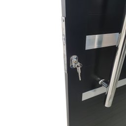 Porta Lambril de Alumínio 210 x 80cm com Puxador e Friso Linha Veneza Lado Direito - 8