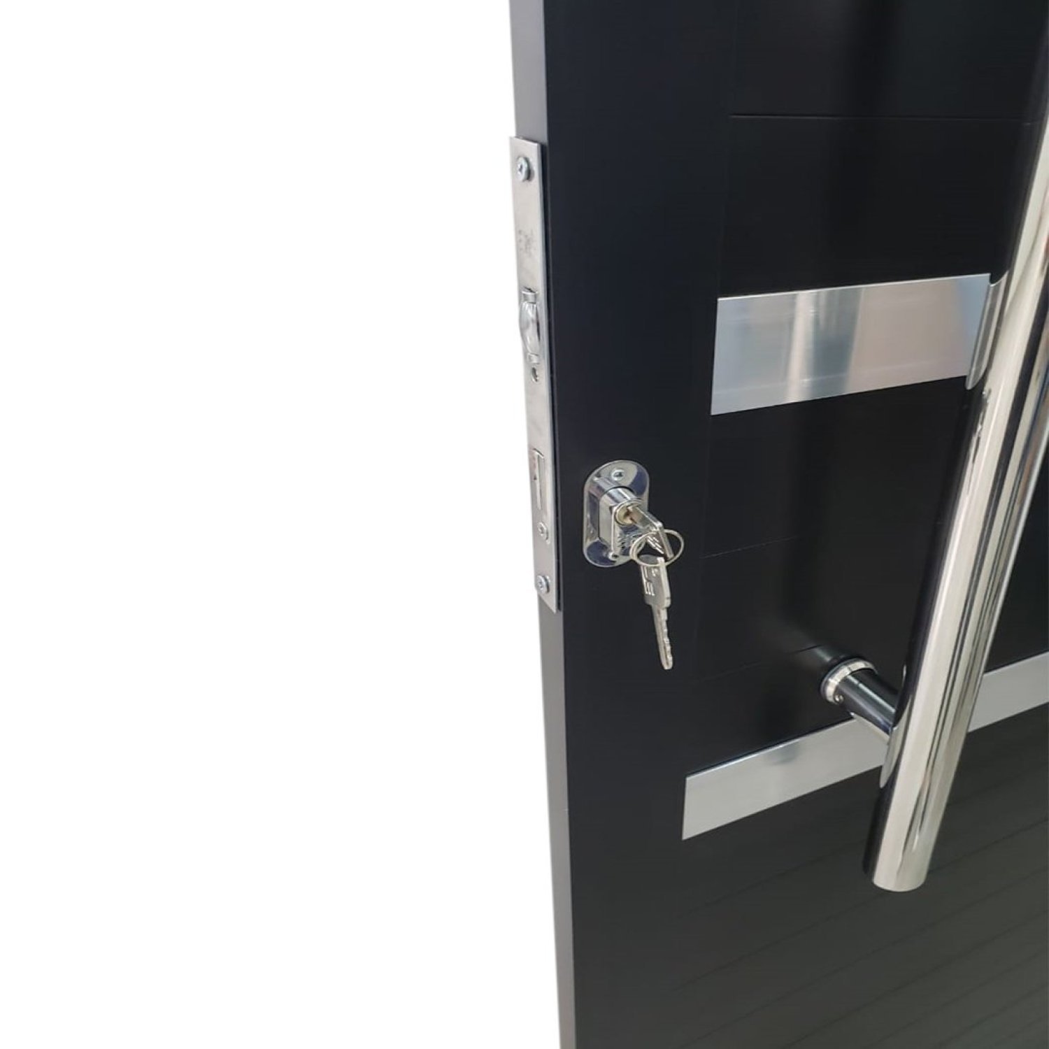 Porta Lambril de Alumínio 210 x 80cm com Puxador e Friso Linha Veneza Lado Direito - 6