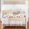 Kit Protetor de Berço Recém 12 Peças Doce de Bebê Bege - 1