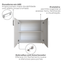 Ver imagem 7 de Escrivaninha Mesa Escritório com Armários 180cm e Prateleira
