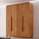 Ver imagem 1 de Guarda Roupa Solteiro 4 Portas 2 Gavetas com Pés MDF Veracruz 