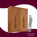 Ver imagem 5 de Guarda Roupa Solteiro 4 Portas 2 Gavetas com Pés MDF Veracruz 