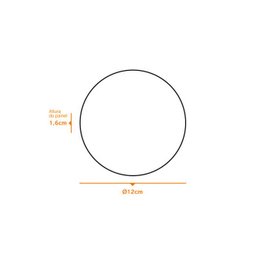 Painel LED Embutir 16W Luz Branca 12x12cm LLUM Bronzearte - 4 Painel LED Embutir 16W Luz Branca 12x12cm LLUM Bronzearte - 4