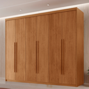 Ver imagem 1 de Guarda Roupa Casal 6 Portas 2 Gavetas MDF Veracruz Marrom/Marromle