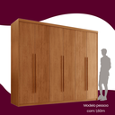 Ver imagem 6 de Guarda Roupa Casal 6 Portas 2 Gavetas MDF Veracruz Marrom/Marromle