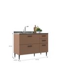 Ver imagem 3 de Cozinha Modulada 8 Peças 18 Portas e 2 Gavetas Bárbara