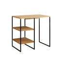 Ver imagem 2 de Adega Aparador Industrial Bourbon 80cm 2 Prateleiras para Área Gourmet Home Bar Casa - Preto/freijó