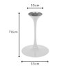Base de Mesa de Jantar Saarinen Tulipa Redonda com contra tampo Branco - Tampos de 70cm até 140 - 4