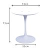 Base de Mesa de Jantar Saarinen Tulipa Redonda com contra tampo Branco - Tampos de 70cm até 140 - 3