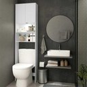Ver imagem 1 de Armário Banheiro com Led para Vaso Sanitário e 2 portas Multimóveis FG3401 Branco