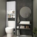 Ver imagem 2 de Armário Banheiro com Led para Vaso Sanitário e 2 portas Multimóveis FG3401 Branco