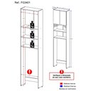 Ver imagem 4 de Armário Banheiro com Led para Vaso Sanitário e 2 portas Multimóveis FG3401 Branco