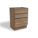 Ver imagem 1 de Balcão de Cozinha Maxxi G743 c/ 3 Gavetas s/ Tampo 60cm Nogal - Kappesberg