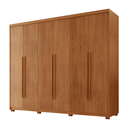 Ver imagem 2 de Guarda Roupa Casal 6 Portas 2 Gavetas com Pés MDF Veracruz Marrom/Marromle