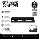 Ver imagem 3 de Porta Shampoo Adesivo sem Furar Parede Preto Df