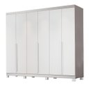 Ver imagem 2 de Guarda Roupa Casal Master Branco 2.70 6 Portas, 100% MDF | Bianchi