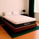 Ver imagem 1 de Cama Box Baú Casal Marrom e Colchão Dallas Molas Vstore