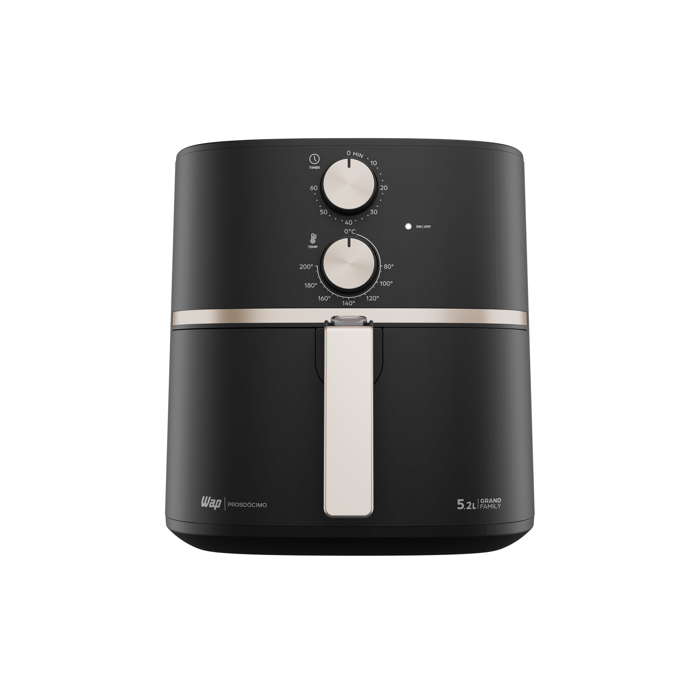 Fritadeira Elétrica Air Fryer Grand Family 5,2L Antiaderente, Aviso