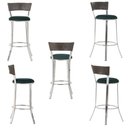 Ver imagem 5 de Jogo de Mesa Bistrô com Tampo de Vidro Redondo 4 Banquetas em Alumínio e Fibra Sintética Argila