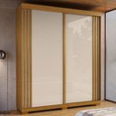Ver imagem 1 de Guarda-roupa Casal Athena 2 Portas 3 Gavetas 100% Mdf Cinamomo/off White - Acp Móveis