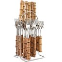 Ver imagem 1 de Conjunto Talheres Bambu 24 Pçs com Suporte N2446437 - Quanhe