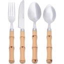 Ver imagem 3 de Conjunto Talheres Bambu 24 Pçs com Suporte N2446437 - Quanhe