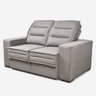 Sofá Retrátil Reclinável 2 Lugares 1,70m Nápoles Cool Home Suede Cinza - 5