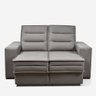 Sofá Retrátil Reclinável 2 Lugares 1,70m Nápoles Cool Home Suede Cinza - 3