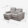 Sofá Retrátil Reclinável 2 Lugares 1,70m Nápoles Cool Home Suede Cinza - 10
