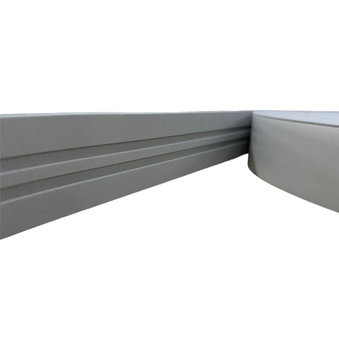 Moldura Roda Meio Eva Adesivo Flexível Sol 5cmx5mm 15 Metros - Cinza