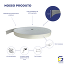 Ver imagem 3 de Moldura Roda Meio Eva Adesivo Flexível Sol 5cmx5mm 15 Metros - Cinza