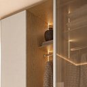 Ver imagem 7 de Guarda-Roupa Closet Casal com Portas de Vidro Reflecta com LED e Cantos Curvos 100%MDF